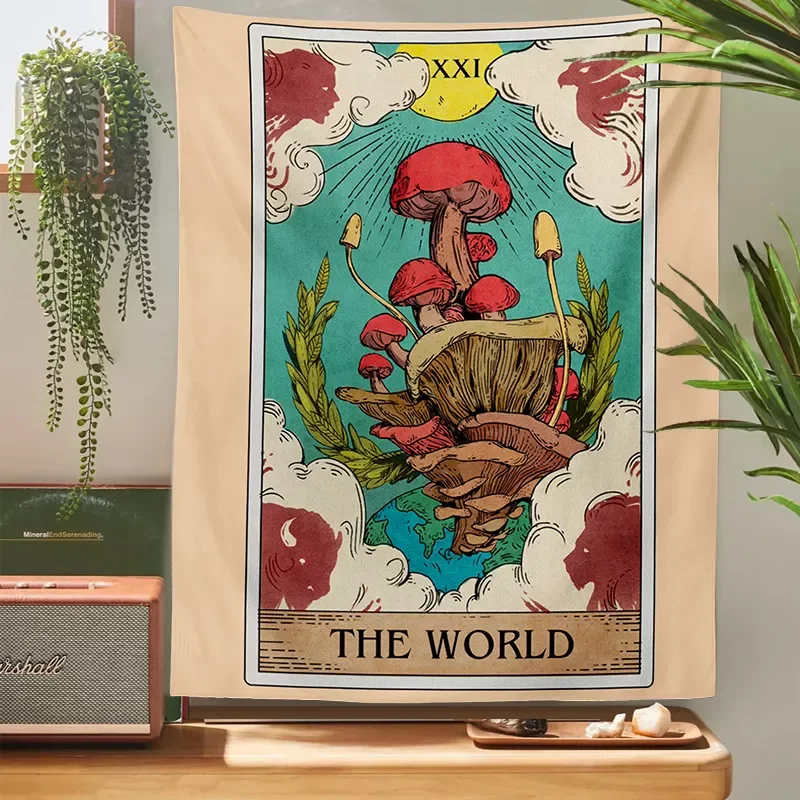 Tarot Mushroom Tapestry Wall Hanging Magic Mushroom Fungi Gift Hippie Bohemian Tapestries Psychedelic Witchcraft Home Decor
Tarot Mushroom Tapestry Wall Hanging Magic Mushroom Fungi Gift Hippie Bohemian Tapestries Psychedelic Witchcraft Home Decor