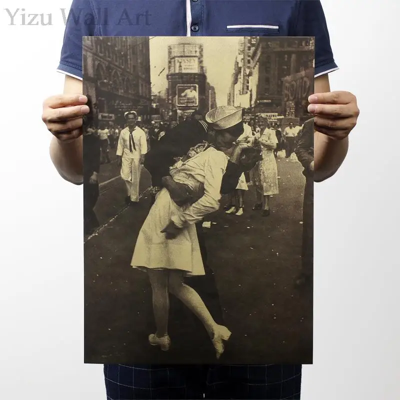 Kiss of Victory Wall Sticker Personalized Kraft Paper Poster Pictures Prints Living Room Decoration
Kiss of Victory Wall Sticker Personalized Kraft Paper Poster Pictures Prints Living Room Decoration