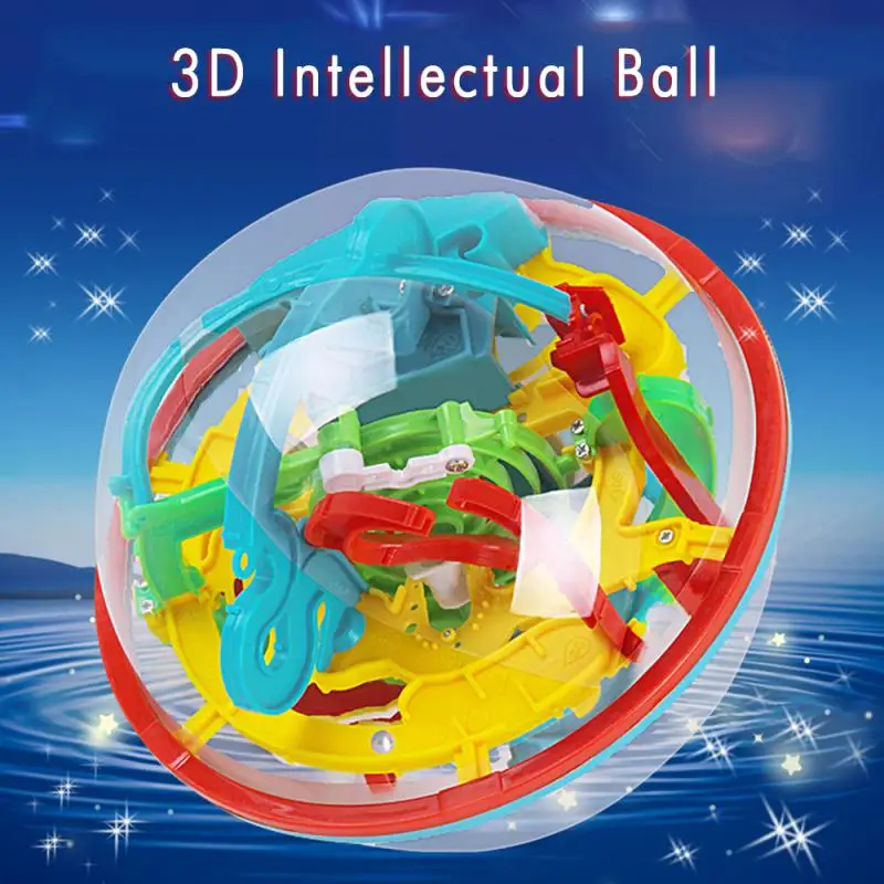 

Toy for Kids Mini Ball 3D Intellectual Puzzle Toy Labyrinth 3D Three-dimensional 118 Maze ball Stereo