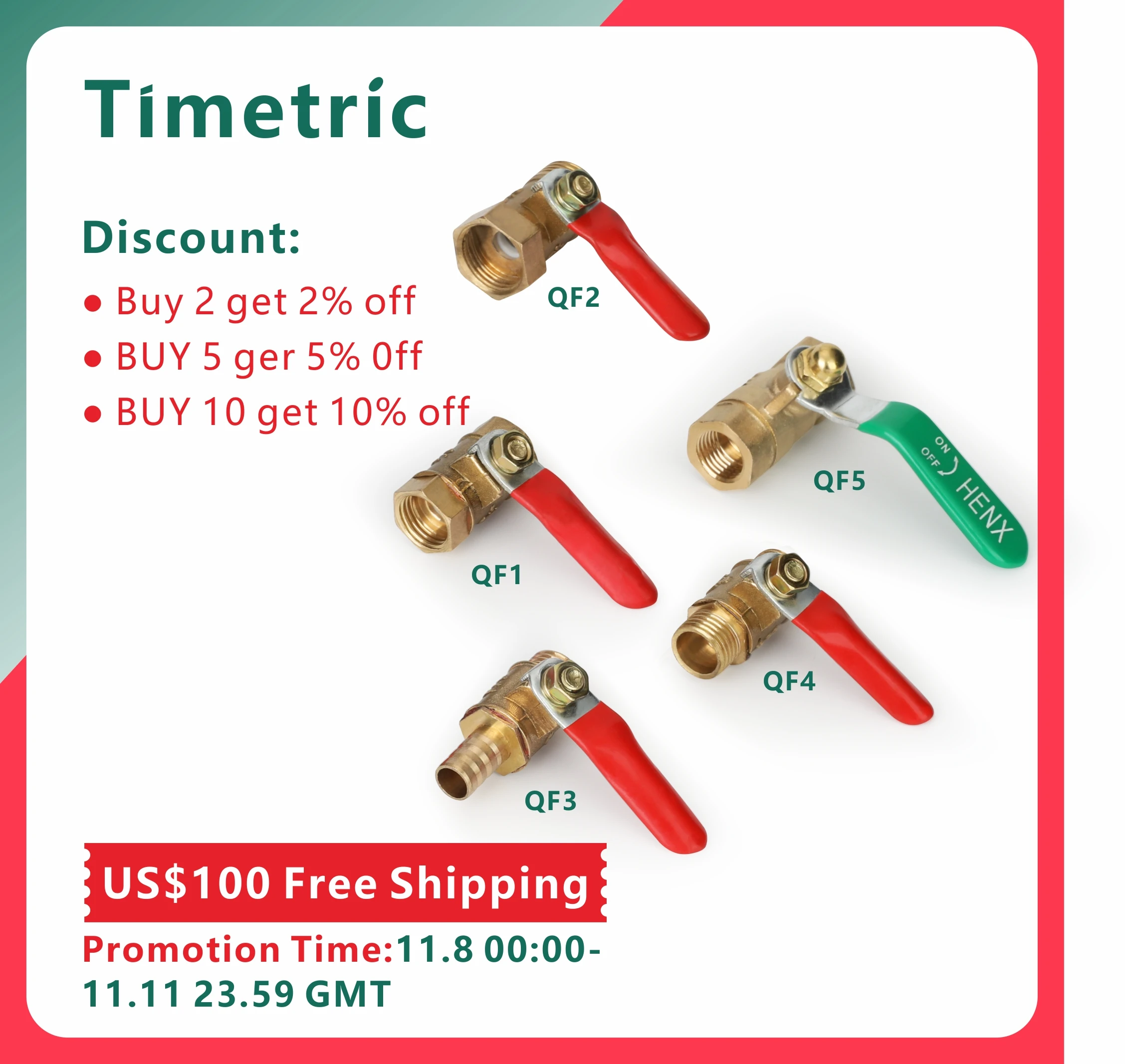 Red Handle ball Valve Hose Barb Embedded Brass Water, Oil, Air, Gas Fuel Line Closing Ball Valve Pipe Fittings The Green Handle
Red Handle ball Valve Hose Barb Embedded Brass Water, Oil, Air, Gas Fuel Line Closing Ball Valve Pipe Fittings The Green Handle