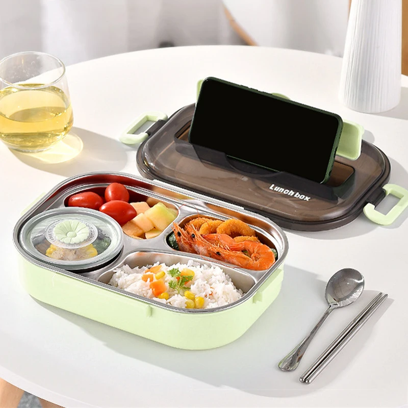 304 Stainless Steel Thickened Lunch Box for Adults Kids School Office Microwavable Portable Grids Bento Food Storage Containers
304 Stainless Steel Thickened Lunch Box for Adults Kids School Office Microwavable Portable Grids Bento Food Storage Containers