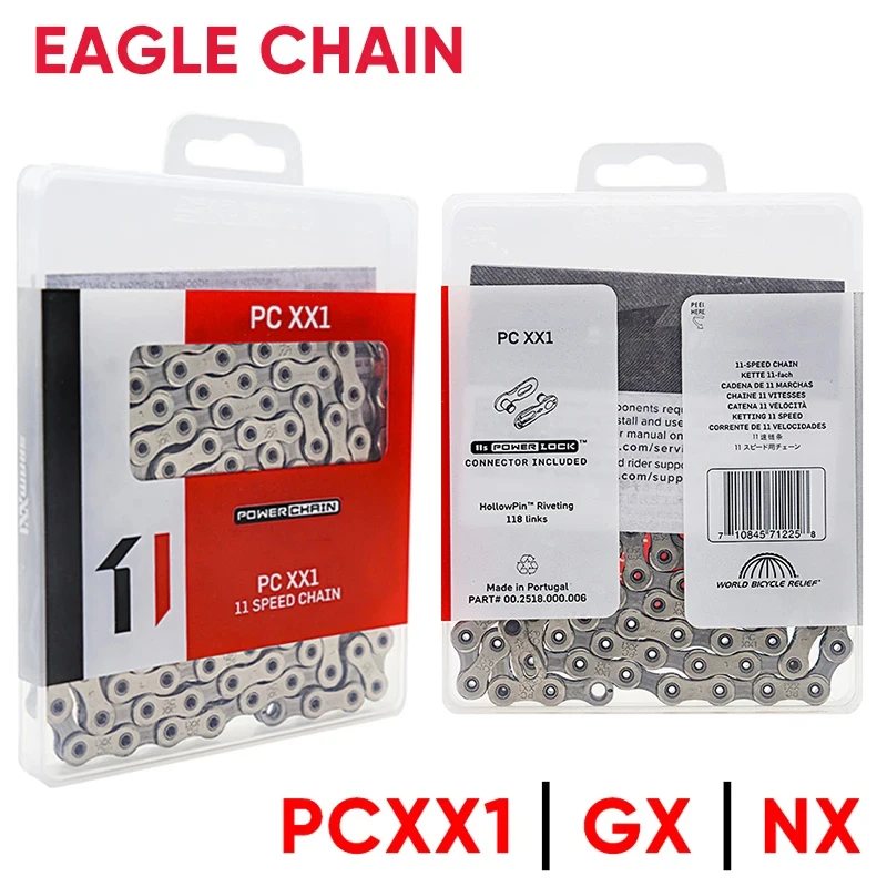Eagle Chain PC XX1 NX GX EAGLE 11 Speed 12 Speed Chain for MTB Current 11 12V Mountain Bike Chain Bicycle Corrente
Eagle Chain PC XX1 NX GX EAGLE 11 Speed 12 Speed Chain for MTB Current 11 12V Mountain Bike Chain Bicycle Corrente