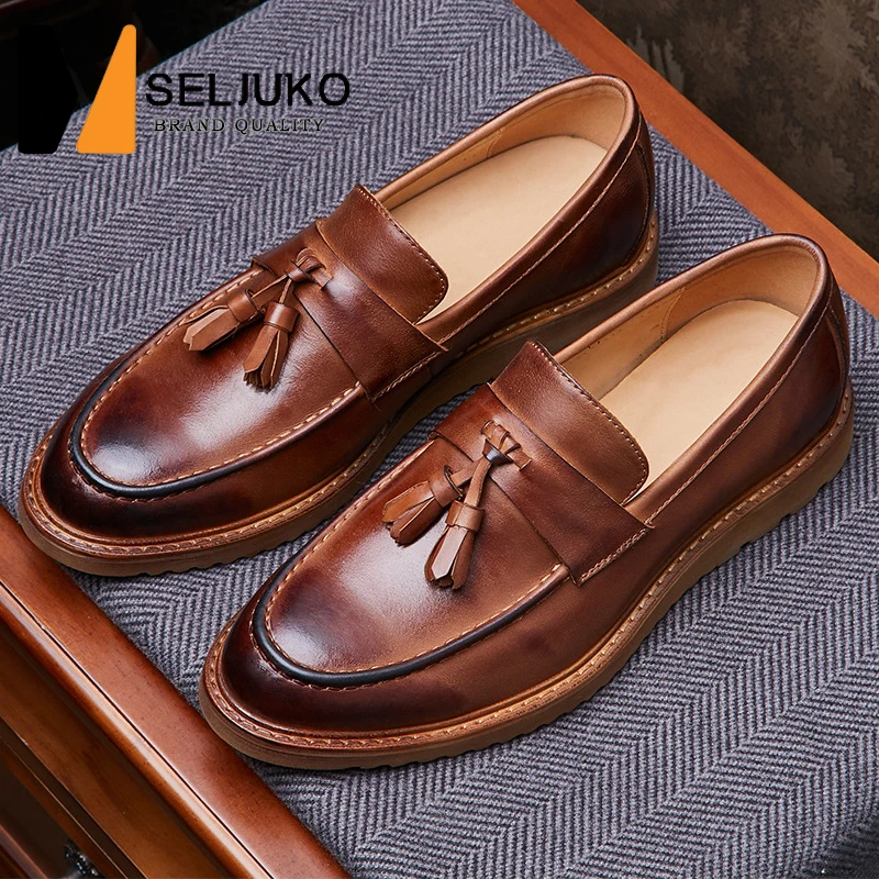 High-End Quality Loafers British Retro Soft Bottom Soft Leather Breathable Cowhide Business Formal Men's Casual Leather Shoes
High-End Quality Loafers British Retro Soft Bottom Soft Leather Breathable Cowhide Business Formal Men's Casual Leather Shoes
