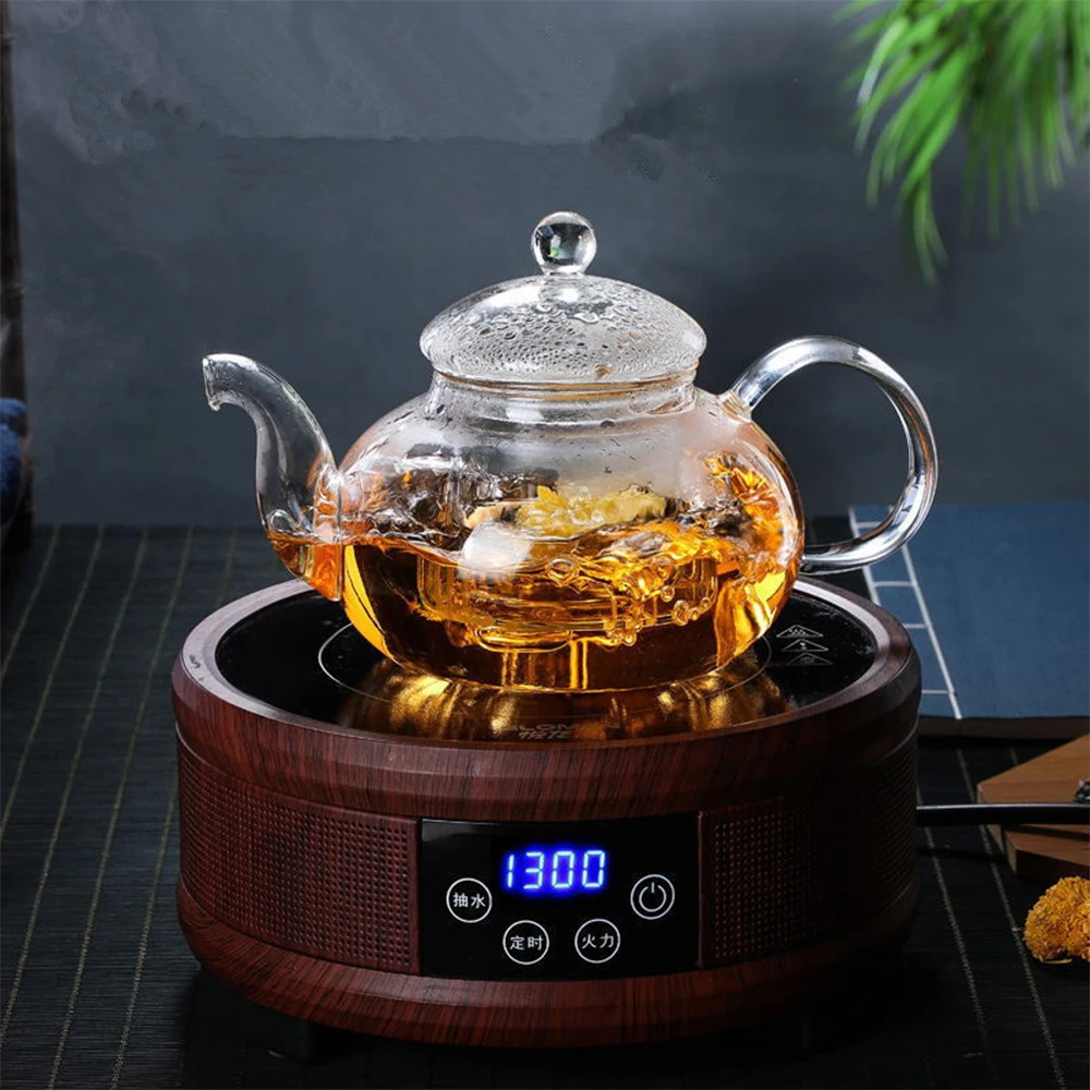 

600ml Teapot With 6 Cup Kung Fu Puer Glass Teapot With Infuser Filter Strainer Teacup Heat-Resistant Tea Pot Kettle Teaware