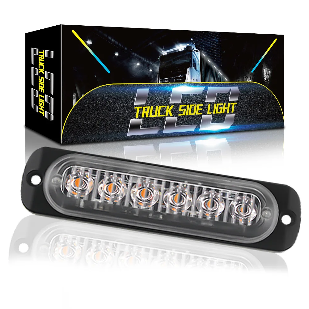 WD Ultra Thin 6LED Warning Light Motorcycle Pickup Flash Lamp 12-24V Vehicle General Side Signal Flash Lamp
WD Ultra Thin 6LED Warning Light Motorcycle Pickup Flash Lamp 12-24V Vehicle General Side Signal Flash Lamp