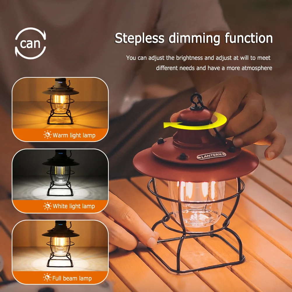 2000mAh Camping Portable Retro Lantern Vintage Tent Lighting Lantern Decoration Waterproof Outdoor Garden Street Path Lawn Lamp
2000mAh Camping Portable Retro Lantern Vintage Tent Lighting Lantern Decoration Waterproof Outdoor Garden Street Path Lawn Lamp