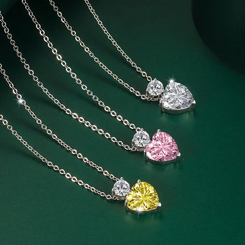 New Moissanite Pendant Heart-shaped Yellow Diamond Pink Diamond Necklace Moissanite Pendant Accessories Wholesale
New Moissanite Pendant Heart-shaped Yellow Diamond Pink Diamond Necklace Moissanite Pendant Accessories Wholesale