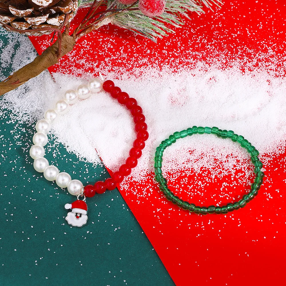 Classic Fashion Christmas Beaded Bracelet Set with Colorful Rice Beads Santa Claus Bracelet Holiday Jewelry Gift
Classic Fashion Christmas Beaded Bracelet Set with Colorful Rice Beads Santa Claus Bracelet Holiday Jewelry Gift