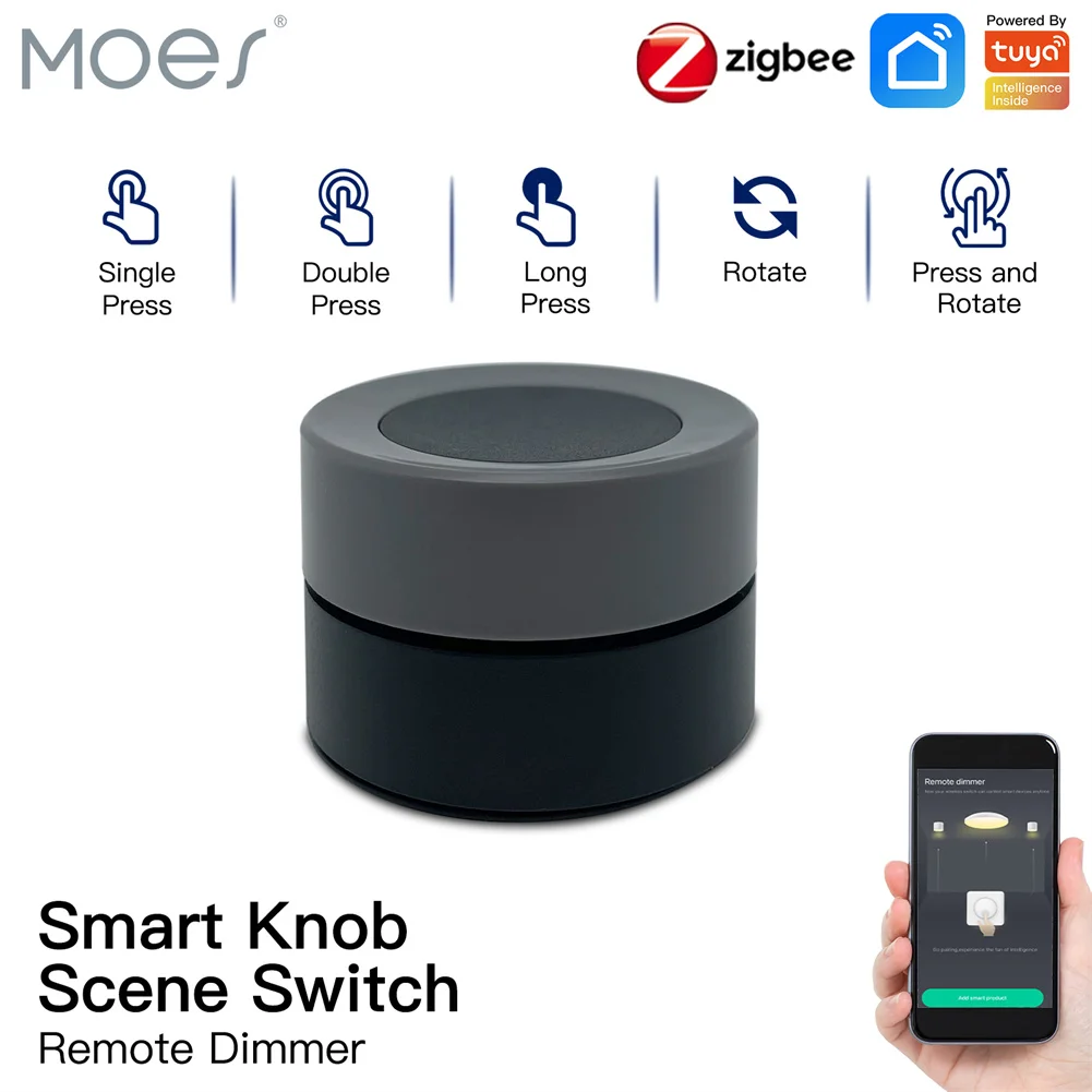 Tuya ZigBee Smart Knob Switch Dimmer Wireless Scene Switch Button Controller Battery Powered Automation Scenario Smart Life App
Tuya ZigBee Smart Knob Switch Dimmer Wireless Scene Switch Button Controller Battery Powered Automation Scenario Smart Life App