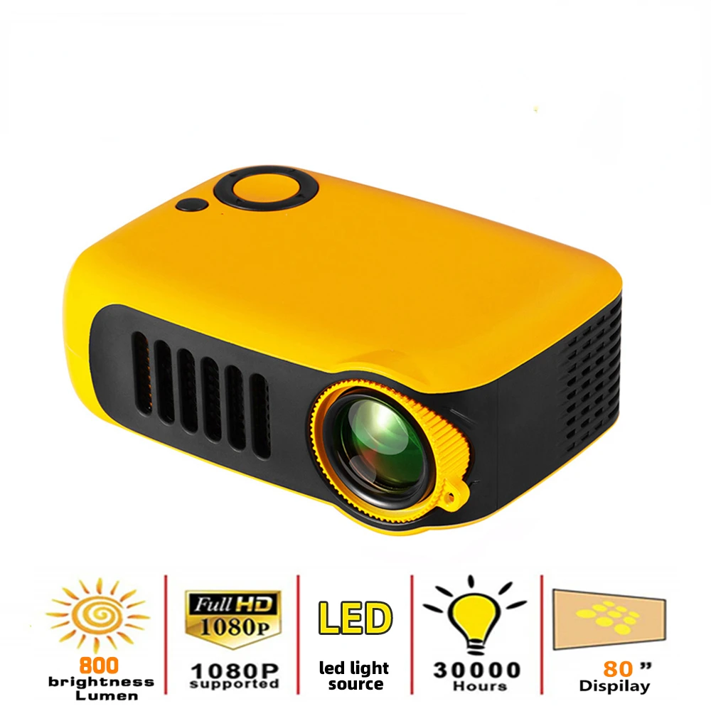 New A2000 Mini Projector 320x240 Pixels 800 Lumens Portable LED Home Multimedia Video Player Built-in Speaker Free shipping
New A2000 Mini Projector 320x240 Pixels 800 Lumens Portable LED Home Multimedia Video Player Built-in Speaker Free shipping