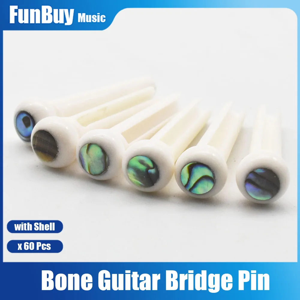 60Pcs Bone Guitar Strings Bridge Pins Pin for Acoustic Guitar with Abalone Shell Inlay Guitar Accessories
60Pcs Bone Guitar Strings Bridge Pins Pin for Acoustic Guitar with Abalone Shell Inlay Guitar Accessories