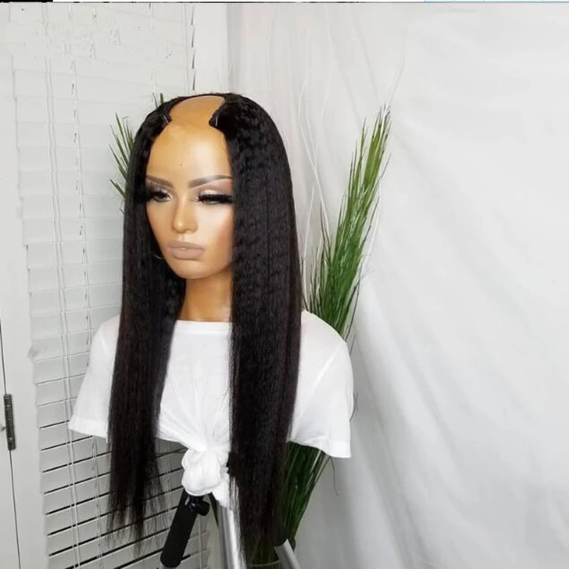 24inch Jewish Long Natural Black Kinky Straight U Part Wig European Remy Human Hair Wig Free Part Soft Glueless Wig For Women
24inch Jewish Long Natural Black Kinky Straight U Part Wig European Remy Human Hair Wig Free Part Soft Glueless Wig For Women