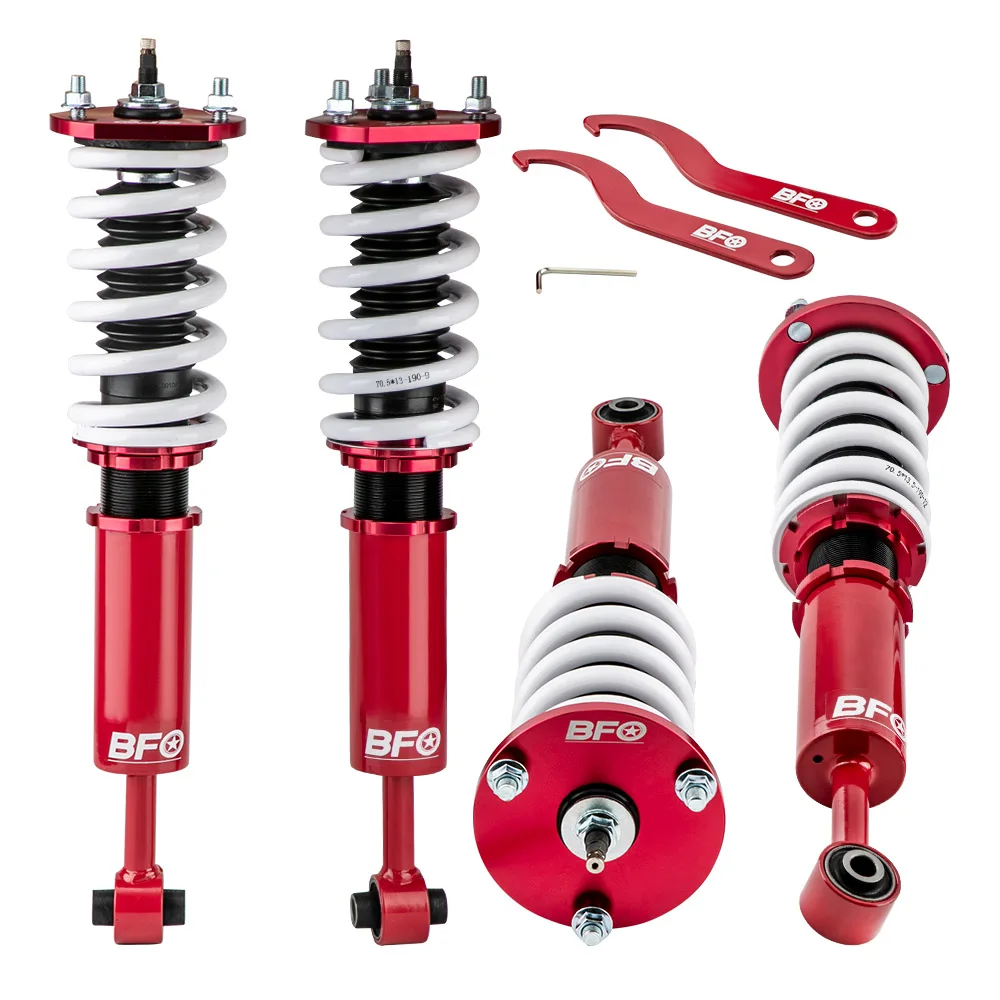 BFO Coil Spring Coilovers For Lexus GS300 RWD 2007-2011 Suspension Lowering 24 Ways Adjustable Damper Shocks Struts Kit
BFO Coil Spring Coilovers For Lexus GS300 RWD 2007-2011 Suspension Lowering 24 Ways Adjustable Damper Shocks Struts Kit