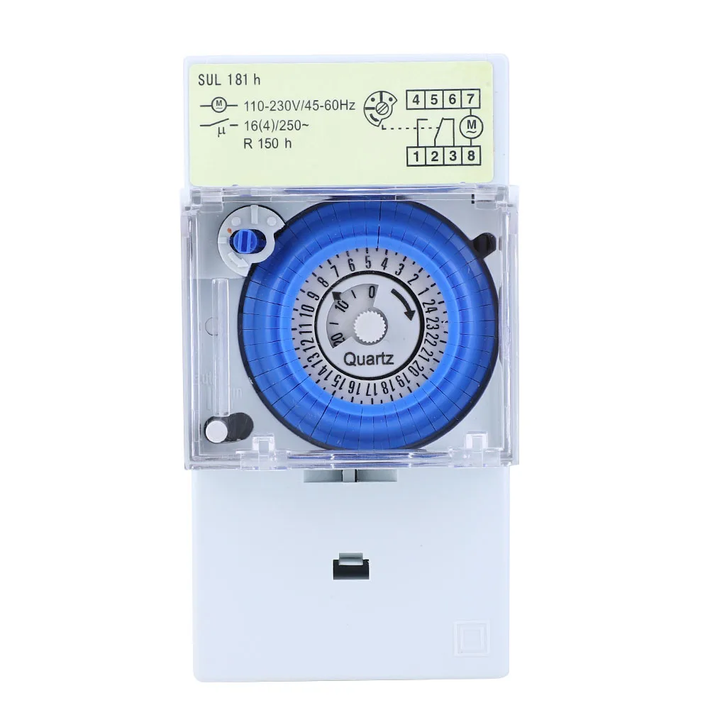 SUL181h Mechanical Timer 24 Hours Quartz Motor Timer Switch Relay 110~230VAC 16A mechanical
SUL181h Mechanical Timer 24 Hours Quartz Motor Timer Switch Relay 110~230VAC 16A mechanical