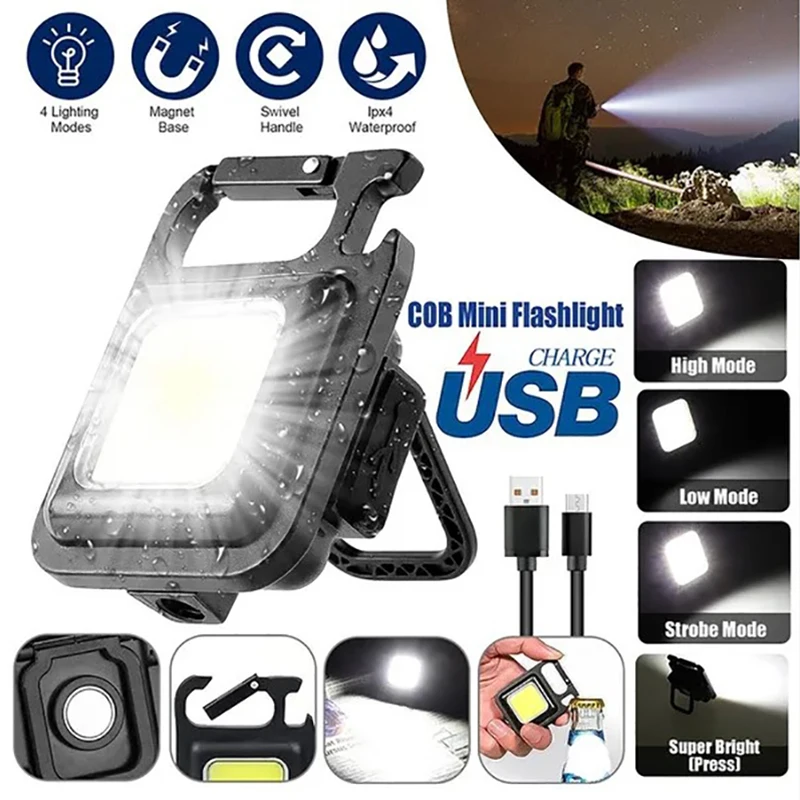 Mutifuction Portable USB Rechargeable Pocket Work Light Mini LED Keychain Light with Corkscrew Outdoor Camping Fishing Climbing
Mutifuction Portable USB Rechargeable Pocket Work Light Mini LED Keychain Light with Corkscrew Outdoor Camping Fishing Climbing