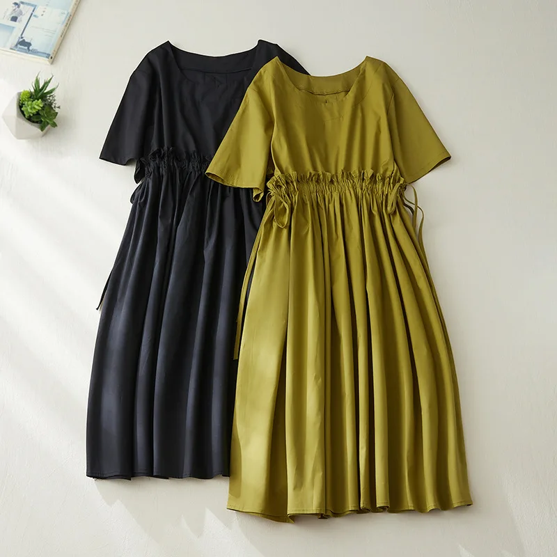 Summer Dresses Woman 2022 New Summer Solid Ruffles Short Sleeve Dresses Casual Loose Cotton Lace Up Woman Robe Vestidos
Summer Dresses Woman 2022 New Summer Solid Ruffles Short Sleeve Dresses Casual Loose Cotton Lace Up Woman Robe Vestidos