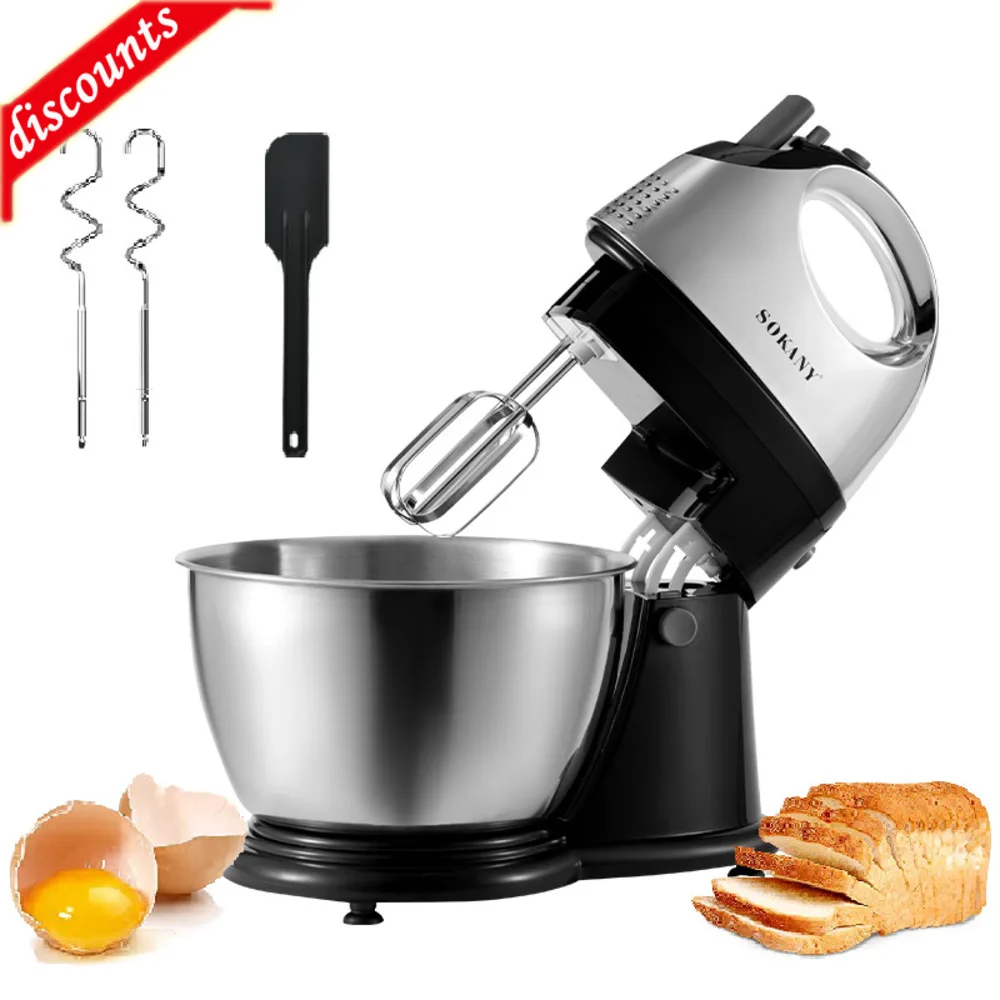 5 Speed 800W 4 Liter Stand Mixer Electric Mixer 2 In 1 Hand Mixer With Stainless Steel Mixing Bowl 
5 Speed 800W 4 Liter Stand Mixer Electric Mixer 2 In 1 Hand Mixer With Stainless Steel Mixing Bowl