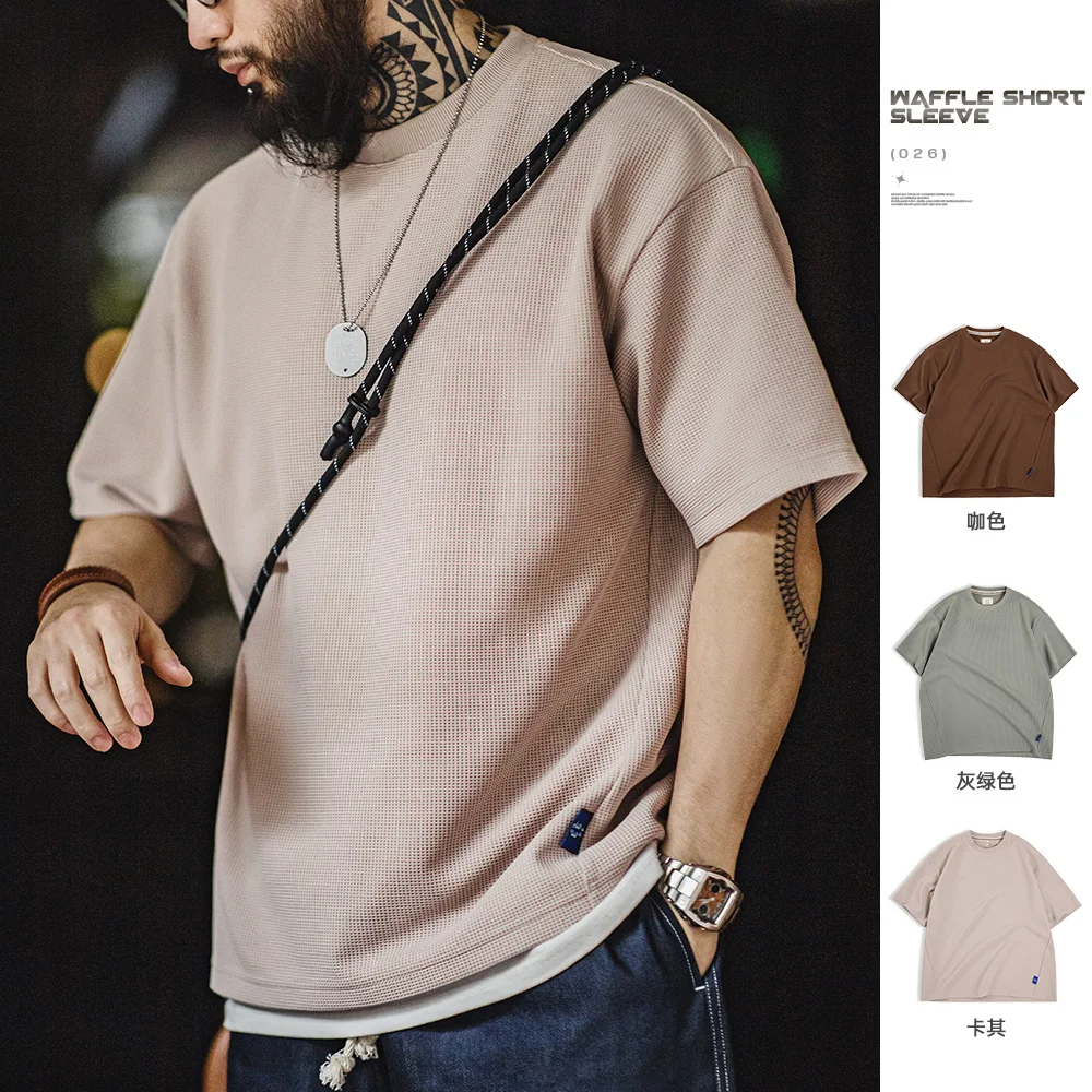 Maden Men's Casual Solid Color Waffle Short Sleeve T-shirts Vintage Loose Fit Breathable Tee 2023 Summer Crewneck Tops Plus Size
Maden Men's Casual Solid Color Waffle Short Sleeve T-shirts Vintage Loose Fit Breathable Tee 2023 Summer Crewneck Tops Plus Size