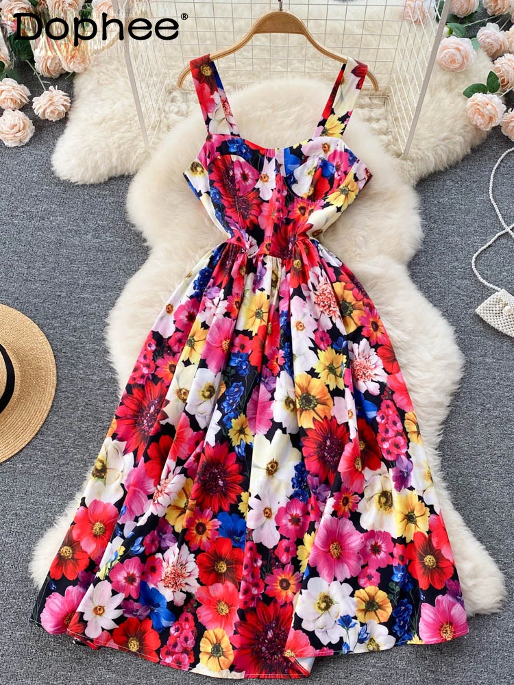 Women Print Beach Seaside Vacation Party Sling Dress Sleeveless New Arrivals Lady Sexy Fashion Summer 2022
Women Print Beach Seaside Vacation Party Sling Dress Sleeveless New Arrivals Lady Sexy Fashion Summer 2022