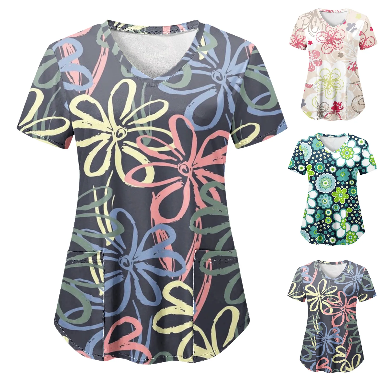 No Boundaries Long Sleeve Women Casual Colorful Flower Print Short Sleeve V Neck Pocket Work Shirt Top Women Long Sleeve
No Boundaries Long Sleeve Women Casual Colorful Flower Print Short Sleeve V Neck Pocket Work Shirt Top Women Long Sleeve