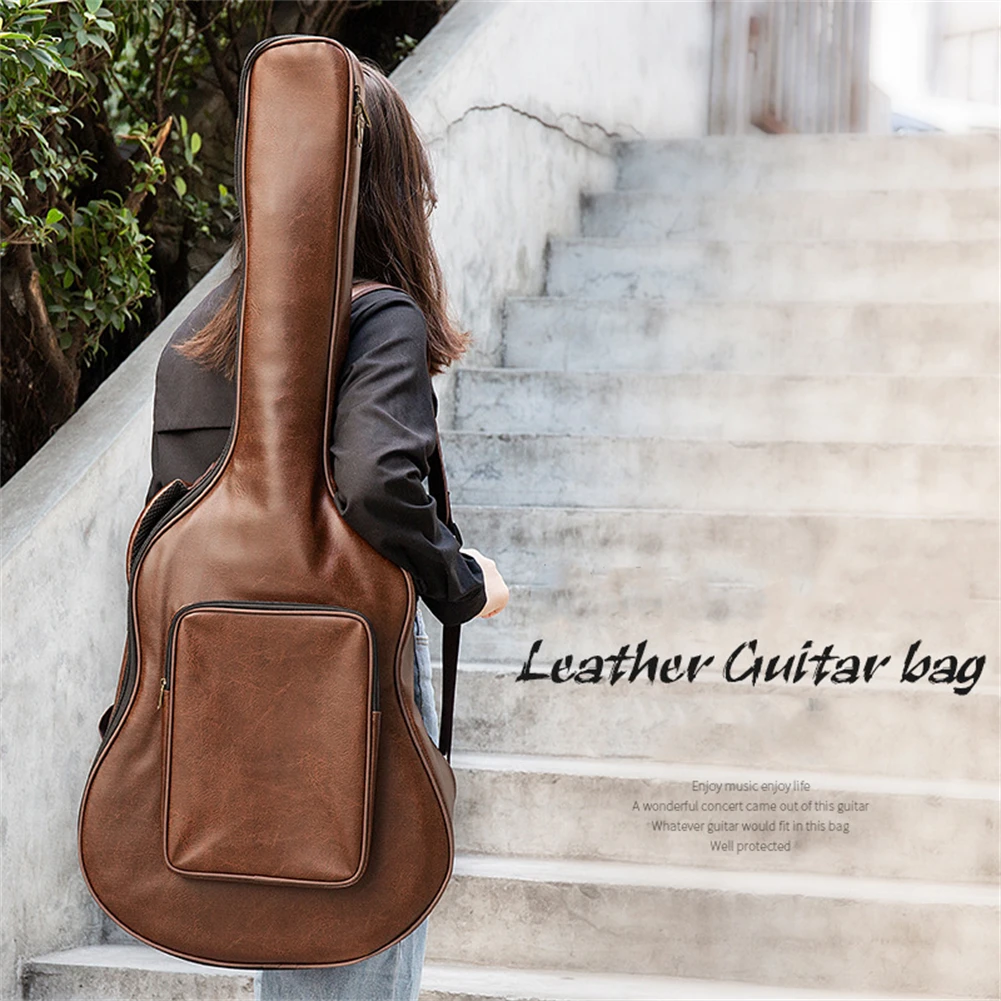PU Leather Guitar Bag Solid Color Stylish Water-resistant Protection Storage Backpack Case Folk Outdoor Performance
PU Leather Guitar Bag Solid Color Stylish Water-resistant Protection Storage Backpack Case Folk Outdoor Performance