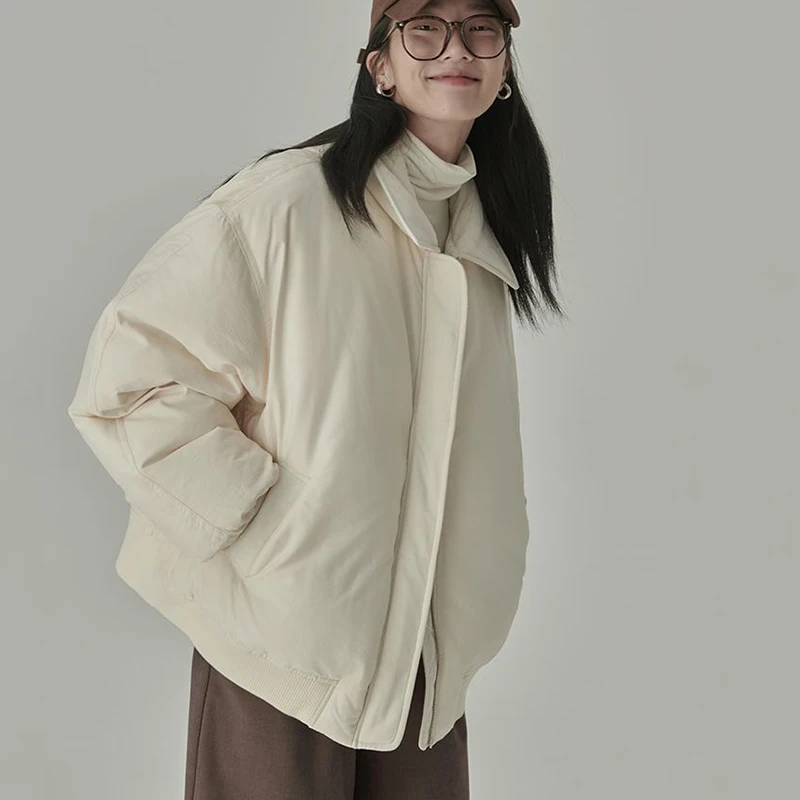 Rimocy Korean Turn Down Collar Puffer Parka Women Solid Color Warm Thicken Overcoat Woman Loose Down Cotton Coat Bread Clothes
Rimocy Korean Turn Down Collar Puffer Parka Women Solid Color Warm Thicken Overcoat Woman Loose Down Cotton Coat Bread Clothes