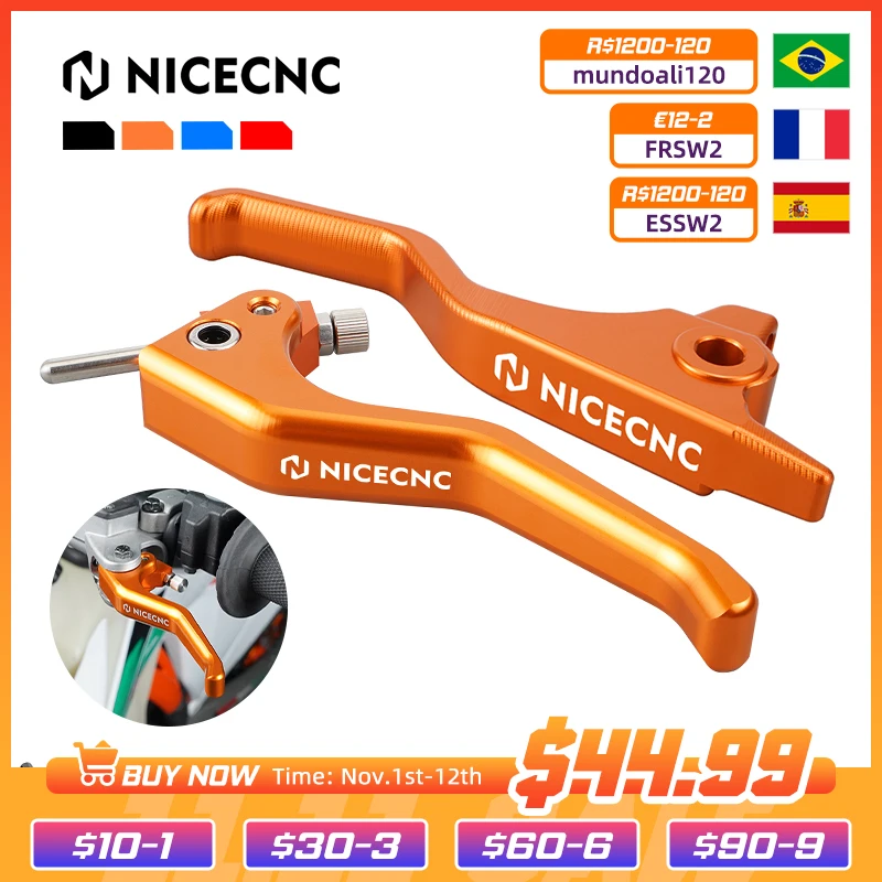 NiceCNC Shorty Brake Lever & Clutch Lever For KTM 125 200 250 300 350 400 450 500 EXC EXCF SX SXF XC XCF XCW 2014-2023 Aluminum
NiceCNC Shorty Brake Lever & Clutch Lever For KTM 125 200 250 300 350 400 450 500 EXC EXCF SX SXF XC XCF XCW 2014-2023 Aluminum