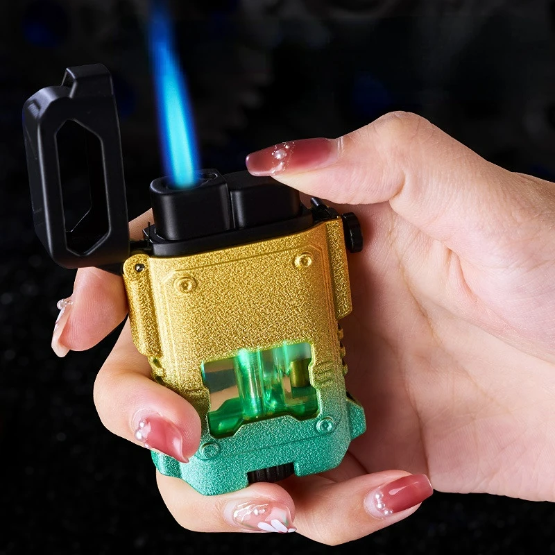 New Gradation Color Creative Metal Visible Transparent Flash Inflatable Lighter Adjustable Flame Butane Lighters Lover's Gift
New Gradation Color Creative Metal Visible Transparent Flash Inflatable Lighter Adjustable Flame Butane Lighters Lover's Gift