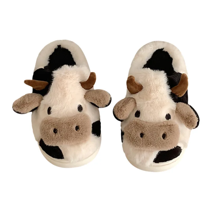 Cute Cow Slippers Winter Female Indoor House Fur Slippers Non-Slip Thick Bottom Soft Warm Cloud Slippers Sandals for Women
Cute Cow Slippers Winter Female Indoor House Fur Slippers Non-Slip Thick Bottom Soft Warm Cloud Slippers Sandals for Women
