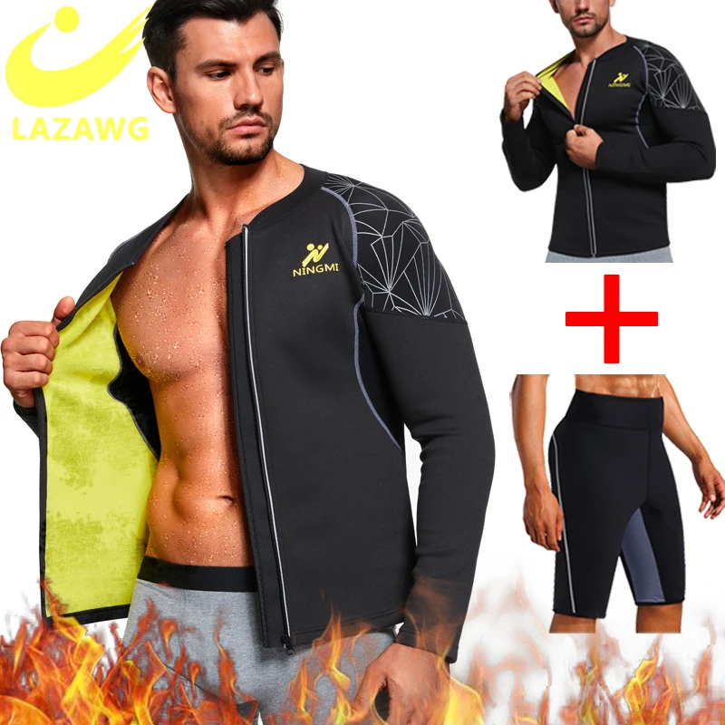 LAZAWG Waist Trainer Men Sauna Suit Workout Vest Fitness Gym Body Shaper Weight Loss Tank Top Sweat Shirts Corset Set Shapewear
LAZAWG Waist Trainer Men Sauna Suit Workout Vest Fitness Gym Body Shaper Weight Loss Tank Top Sweat Shirts Corset Set Shapewear
