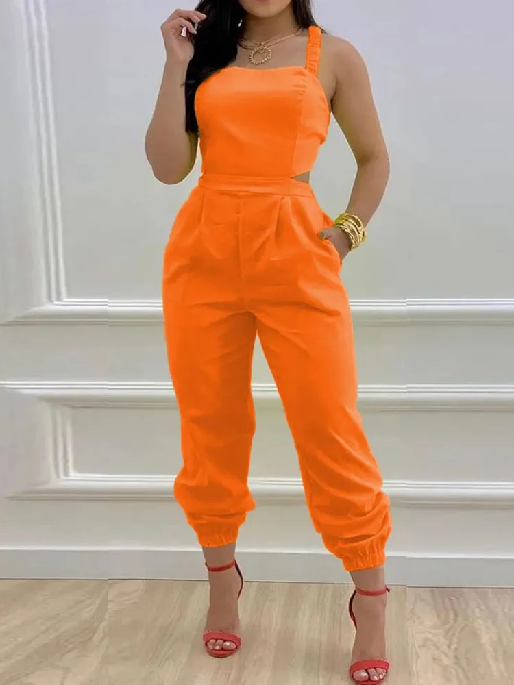 Ladies Solid Color Pencil Pants Jumpsuits Casual Holiday Streetwear Women Rompers 2022 Lady Ol Sleeveless Long Trouser Overalls
Ladies Solid Color Pencil Pants Jumpsuits Casual Holiday Streetwear Women Rompers 2022 Lady Ol Sleeveless Long Trouser Overalls