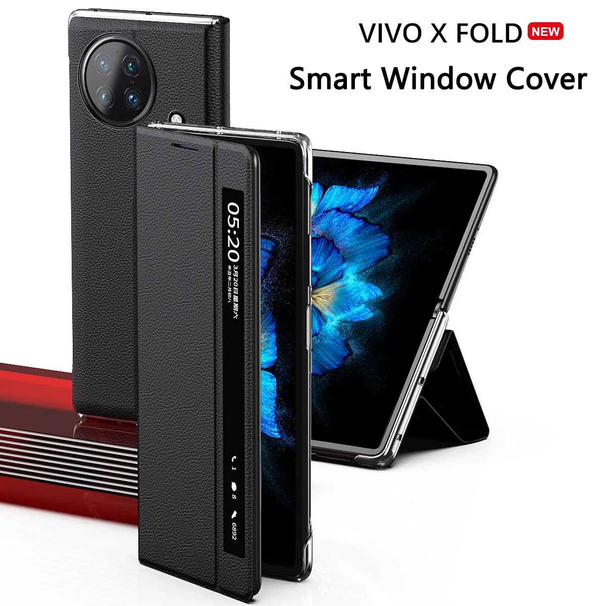Smart Windows Leather Magnetic Case For Vivo X Fold Cover VIVOXFold Ultra-thin Shockproof With Bracket Original Protective Case
Smart Windows Leather Magnetic Case For Vivo X Fold Cover VIVOXFold Ultra-thin Shockproof With Bracket Original Protective Case