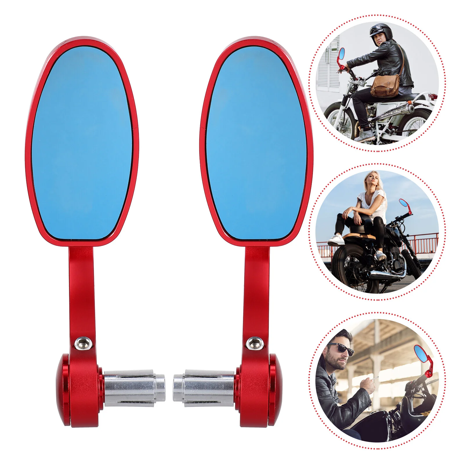 Зеркало заднего вида на руль мотоцикла, 1 пара 
Зеркало заднего вида на руль мотоцикла, 1 пара