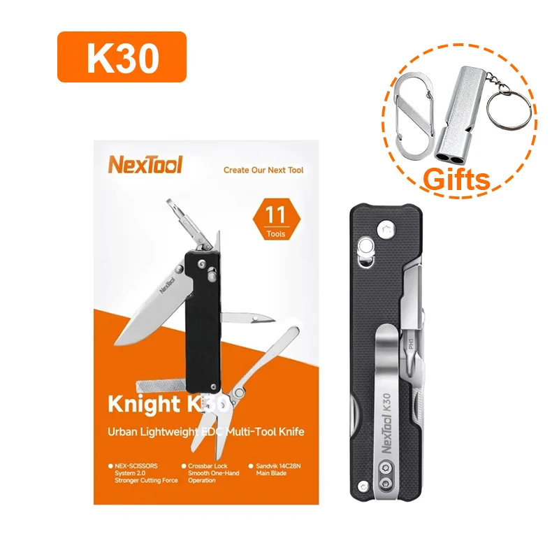 NexTool Knight K30 многофункциональный складной нож 11 в 1
NexTool Knight K30 многофункциональный складной нож 11 в 1