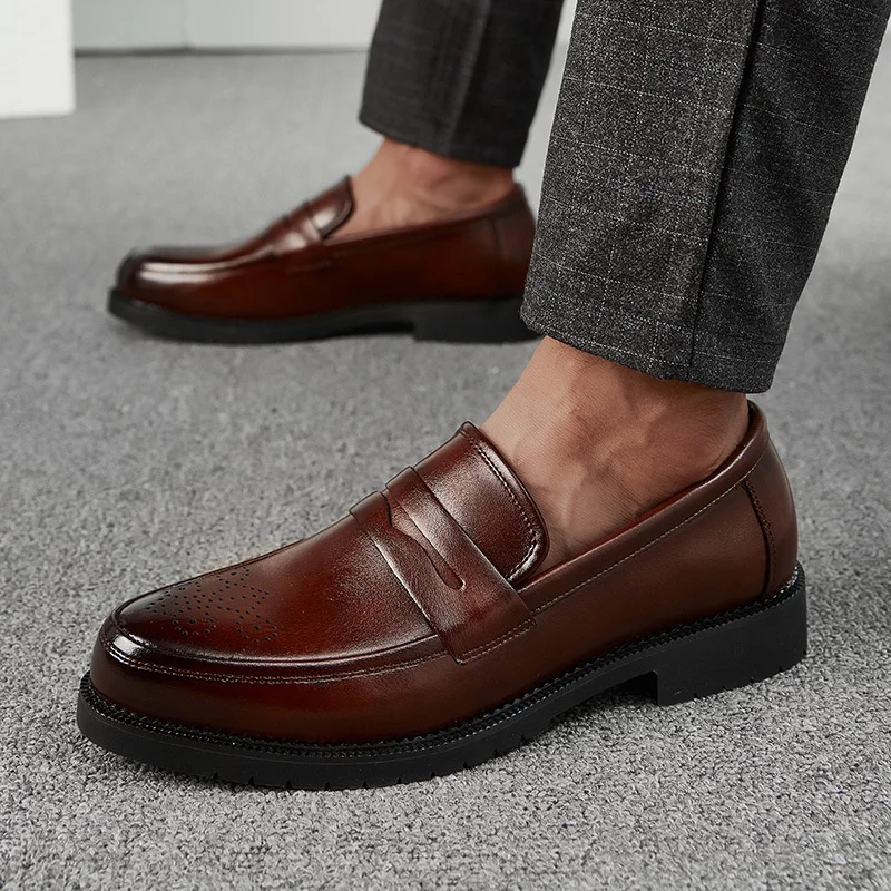 

Туфли мужские классические, внутренние высокие лоферы, повседневная обувь, Классическая модель, британская обувь для увеличения роста