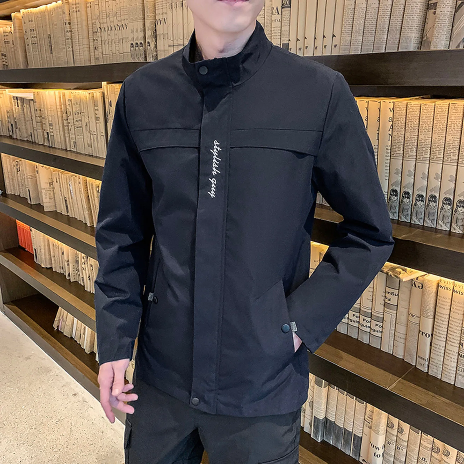 The Shirt Jacket Men Casual Long Sleeve Autumn Winter Stand Neck Top Blouse Coat Jacket With Pockets Water Mens Jacket
The Shirt Jacket Men Casual Long Sleeve Autumn Winter Stand Neck Top Blouse Coat Jacket With Pockets Water Mens Jacket