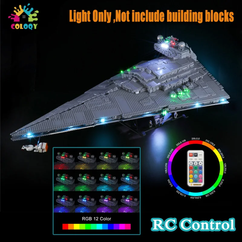 COLOQY LED Light Set Compatible 75252 Star Destroyer RC Control Toys For Kids (Light Only Not Including Building Blocks)
COLOQY LED Light Set Compatible 75252 Star Destroyer RC Control Toys For Kids (Light Only Not Including Building Blocks)