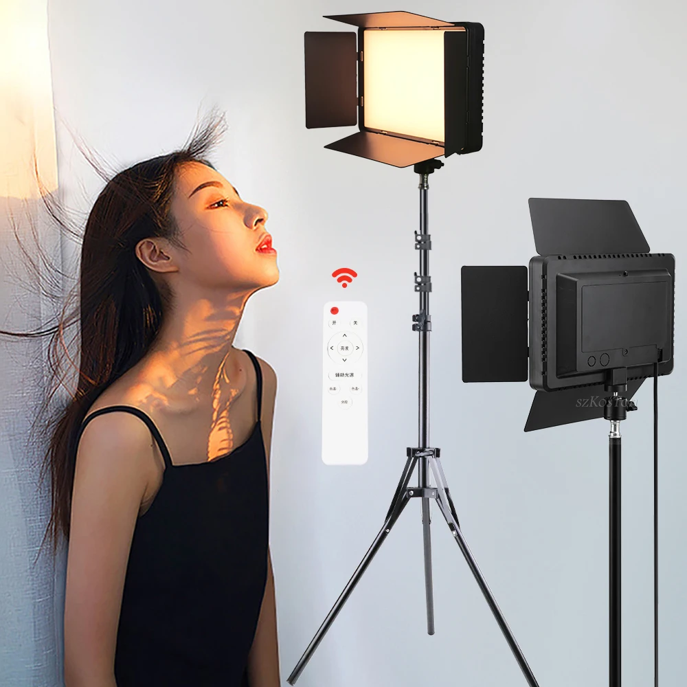 

LED Video Light Panel With Adjustable Color Temperature Bi-Color 3200K-6500K Photographic Studio Lighting Photography Fill Lamp