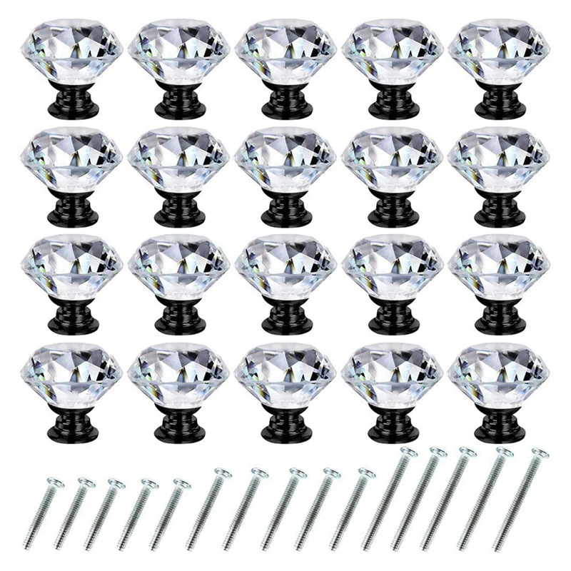 20Pcs Dresser Drawer Cabinet Knobs 30Mm Diamond Shaped Crystal Knobs Pulls For Kitchen Wardrobe Cupboard With 60 Screw
20Pcs Dresser Drawer Cabinet Knobs 30Mm Diamond Shaped Crystal Knobs Pulls For Kitchen Wardrobe Cupboard With 60 Screw