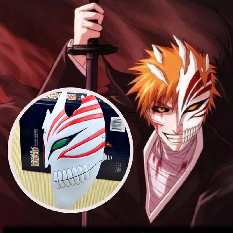 Hot Cartoon Death Ichigo Kurosaki Bleach PVC Half Face Mask Dance Masquerade Party Cool Props Gift Unisex Costume Accessories
Hot Cartoon Death Ichigo Kurosaki Bleach PVC Half Face Mask Dance Masquerade Party Cool Props Gift Unisex Costume Accessories