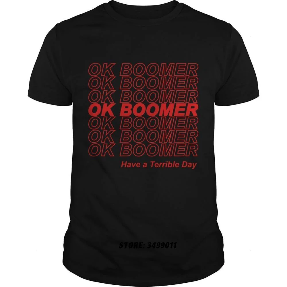 

OK Boomer Print T Shirt Letter 3D Men's Tops T Shirt Harajuku Vintage Sweatshirt O Neck Custom Tshirt for Men Streetwear