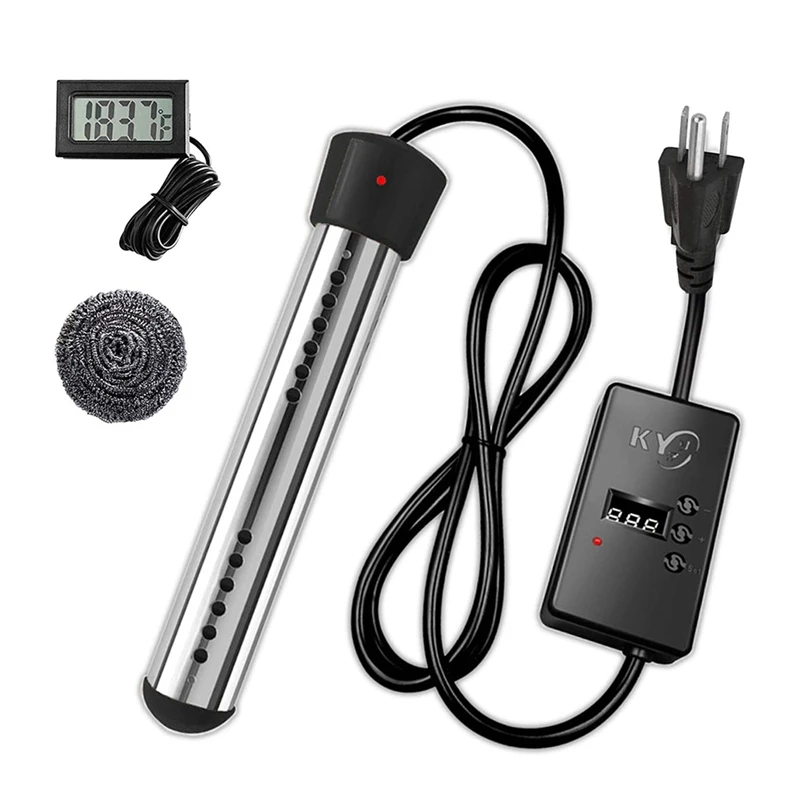 Immersion Water Heater, 1500W Bucket Heater with Stainless-Steel Guard, Smart Timing, Safe, Portable Us Plug
Immersion Water Heater, 1500W Bucket Heater with Stainless-Steel Guard, Smart Timing, Safe, Portable Us Plug