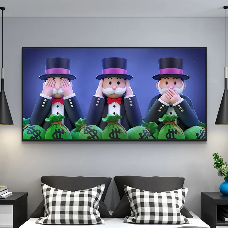 Large Size Cartoon Wall Art Picture Alec Monopoly Rich Dollars Canvas Posters Prints Canvas Painting Modern Living Room Decor
Large Size Cartoon Wall Art Picture Alec Monopoly Rich Dollars Canvas Posters Prints Canvas Painting Modern Living Room Decor