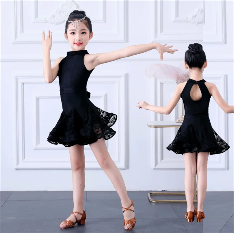 Lace Patchwork Children Latin Dance Dress Girls Dance Training Dress Competition Dance Skirt Professional Performance For Girls
Lace Patchwork Children Latin Dance Dress Girls Dance Training Dress Competition Dance Skirt Professional Performance For Girls