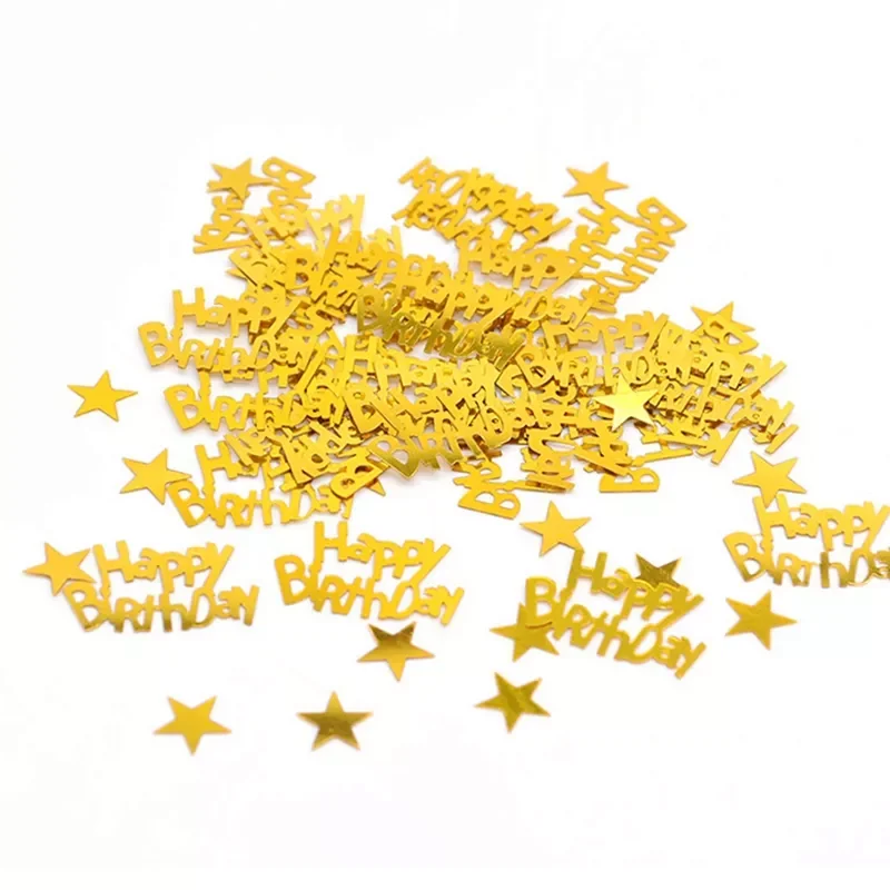 NEW IN 15g Gold Happy Birthay Confetti Happy Birthday Party Decoration Baby Shower Wedding Engagement Party Table Scatters Decor
NEW IN 15g Gold Happy Birthay Confetti Happy Birthday Party Decoration Baby Shower Wedding Engagement Party Table Scatters Decor