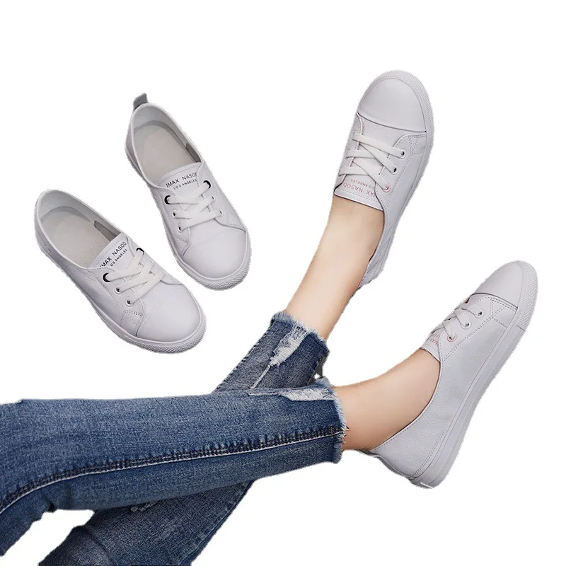 New Women's Genuine Leather Sneakers Women Casual Able Sports Shoes Vulcanized Woman Summer Flat Shoe Ladies White Lacing
New Women's Genuine Leather Sneakers Women Casual Able Sports Shoes Vulcanized Woman Summer Flat Shoe Ladies White Lacing
