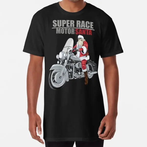 

racing motorcycle Santa t shirt for Cagiva Beta HYOSUNG YMHAHA Suzuki Gas Husaberg