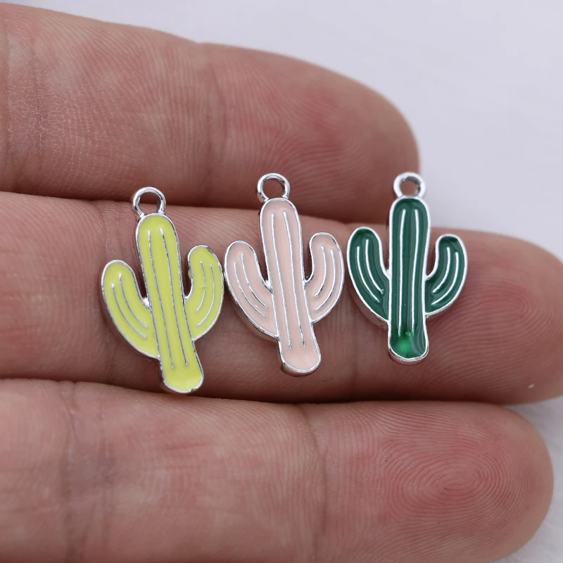 5PCS Enamel Silver Plated Cactus Charm Pendant Jewelry Making Bracelet Necklace Earrings DIY Earrings Accessories Craft
5PCS Enamel Silver Plated Cactus Charm Pendant Jewelry Making Bracelet Necklace Earrings DIY Earrings Accessories Craft