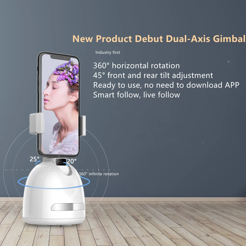 360 ° Intelligent AI AutomaticTracking Pan Tilt rotating Mobile Phone Holder Face Recognition Tracking Stabilizer
360 ° Intelligent AI AutomaticTracking Pan Tilt rotating Mobile Phone Holder Face Recognition Tracking Stabilizer