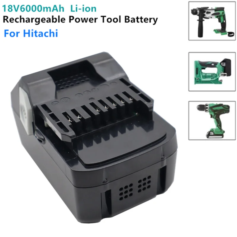 Сменный литий-ионный аккумулятор 18 в, 6,0 Ач для HITACHI BSL1820, BSL1840, BSL1850, BSL, Аккумуляторы для электроинструментов, электрическая дрель
Сменный литий-ионный аккумулятор 18 в, 6,0 Ач для HITACHI BSL1820, BSL1840, BSL1850, BSL, Аккумуляторы для электроинструментов, электрическая дрель